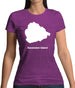 Ascension Island Silhouette Womens T-Shirt