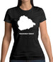 Ascension Island Silhouette Womens T-Shirt