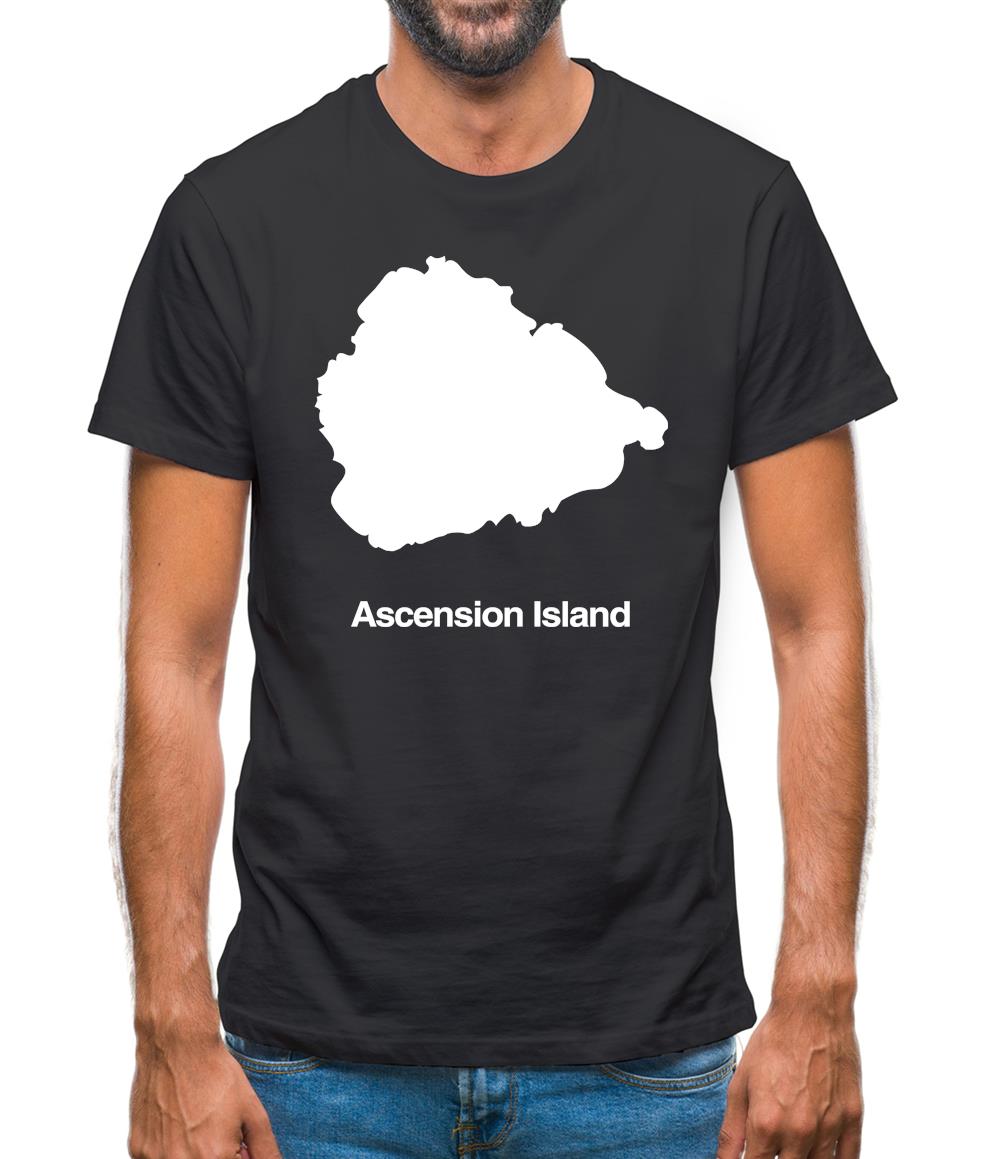 Ascension Island Silhouette Mens T-Shirt