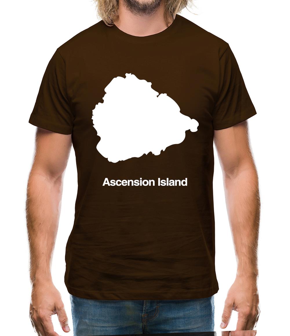 Ascension Island Silhouette Mens T-Shirt