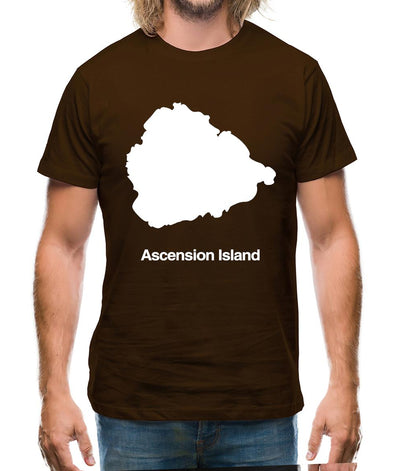 Ascension Island Silhouette Mens T-Shirt