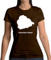 Ascension Island Silhouette Womens T-Shirt