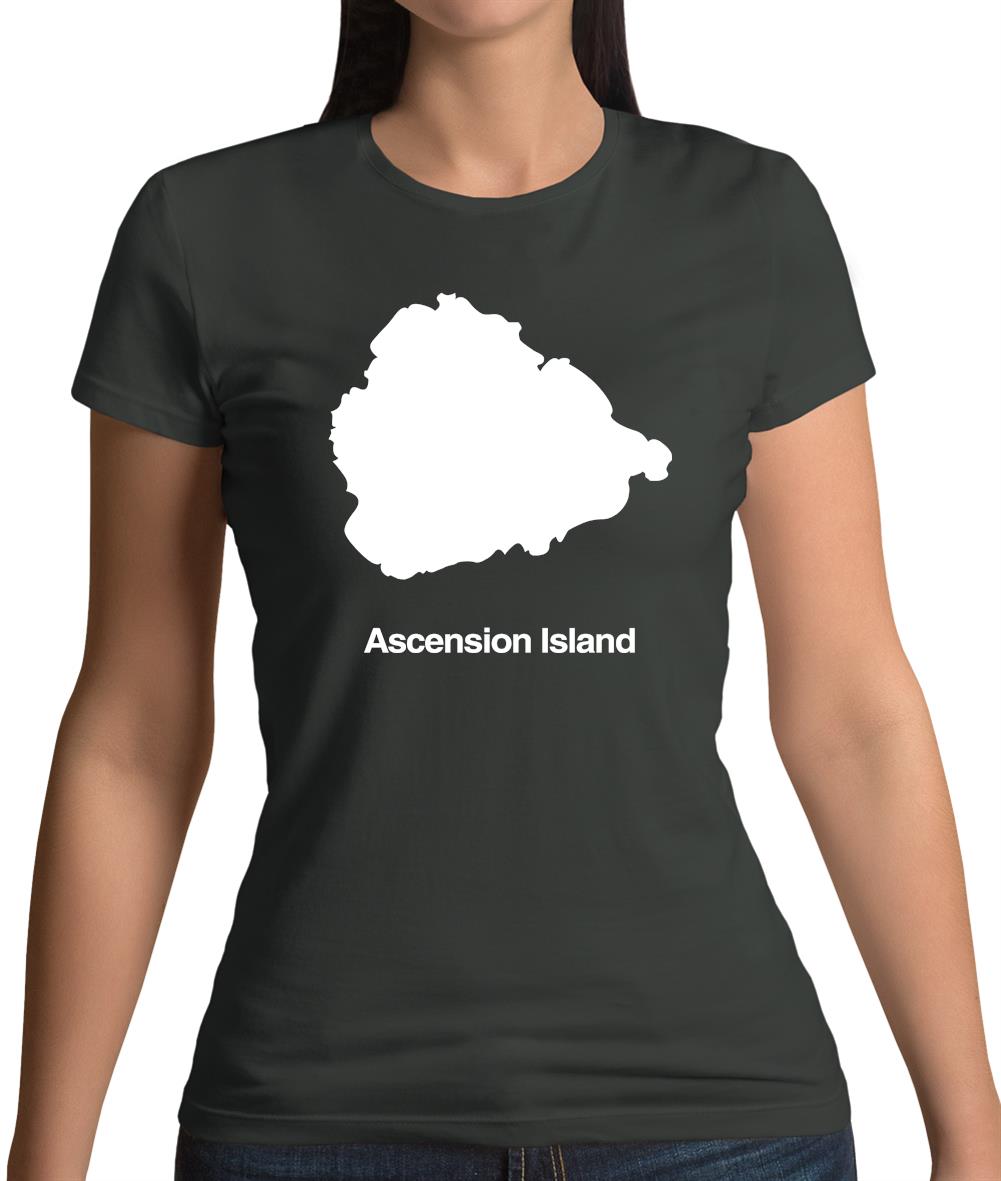 Ascension Island Silhouette Womens T-Shirt