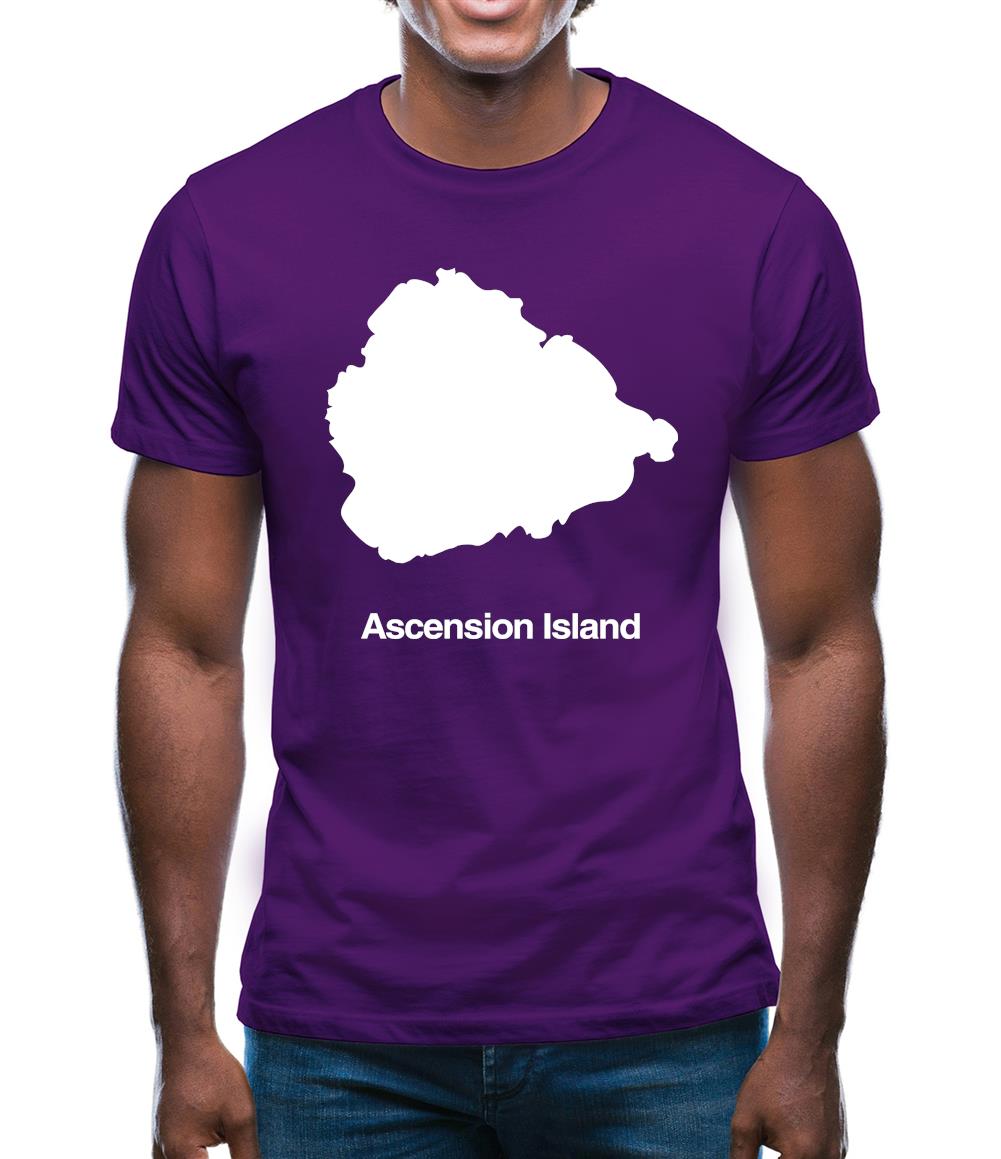 Ascension Island Silhouette Mens T-Shirt
