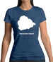 Ascension Island Silhouette Womens T-Shirt