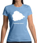 Ascension Island Silhouette Womens T-Shirt