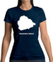 Ascension Island Silhouette Womens T-Shirt