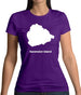 Ascension Island Silhouette Womens T-Shirt