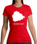 Ascension Island Silhouette Womens T-Shirt