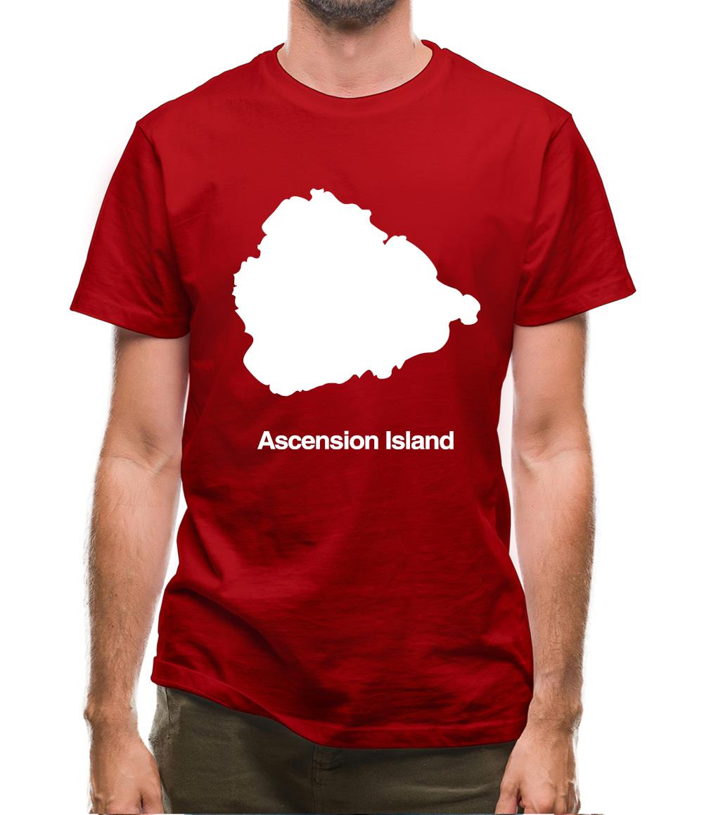 Ascension Island Silhouette Mens T-Shirt