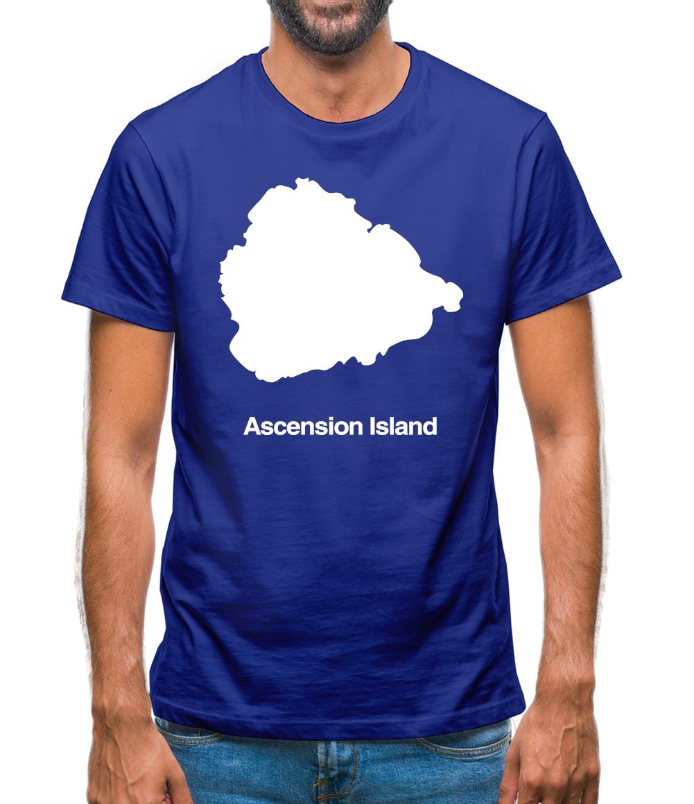 Ascension Island Silhouette Mens T-Shirt