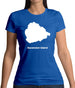 Ascension Island Silhouette Womens T-Shirt