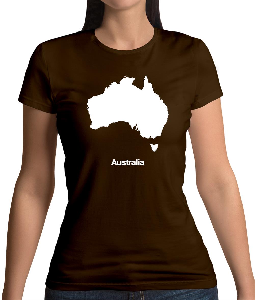 Australia Silhouette Womens T-Shirt