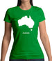 Australia Silhouette Womens T-Shirt