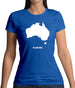 Australia Silhouette Womens T-Shirt
