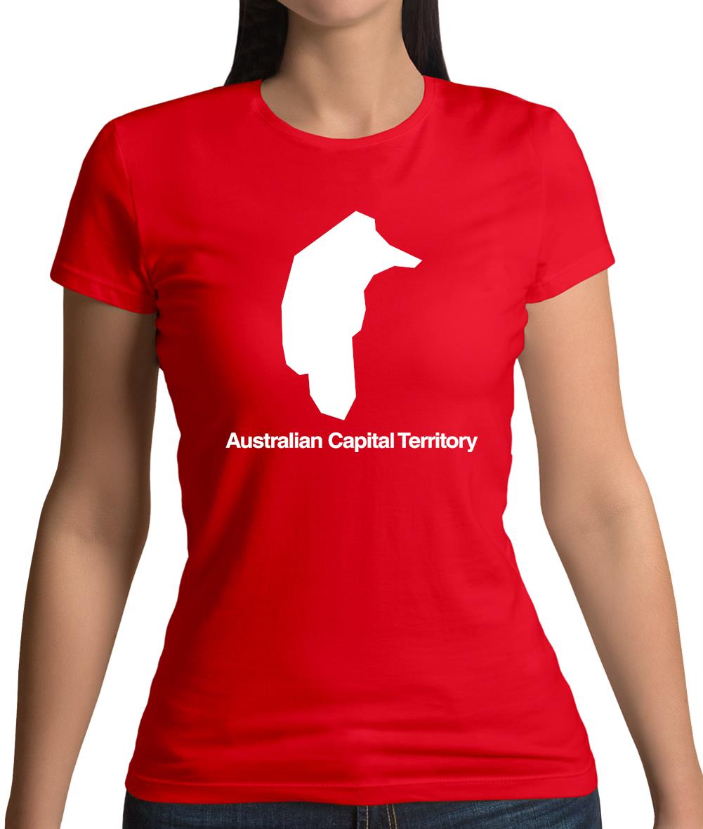 Australian Capital Territory Silhouette Womens T-Shirt