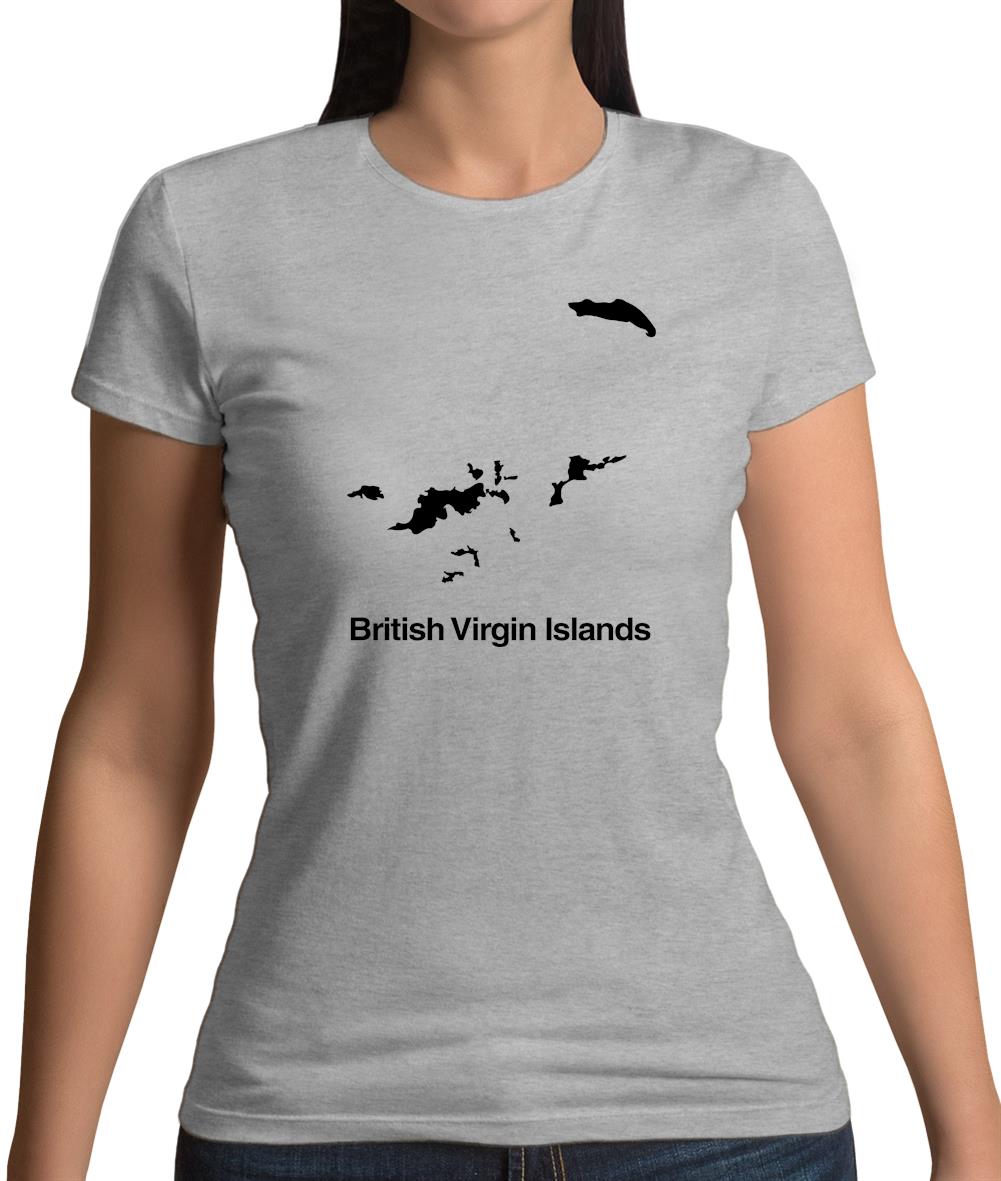 British Virgin Islands Silhouette Womens T-Shirt