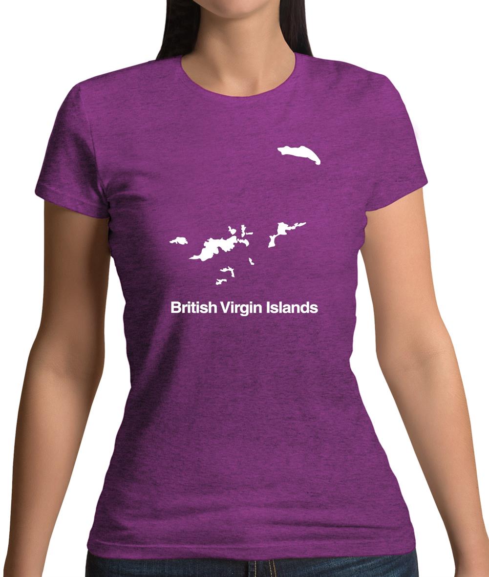 British Virgin Islands Silhouette Womens T-Shirt