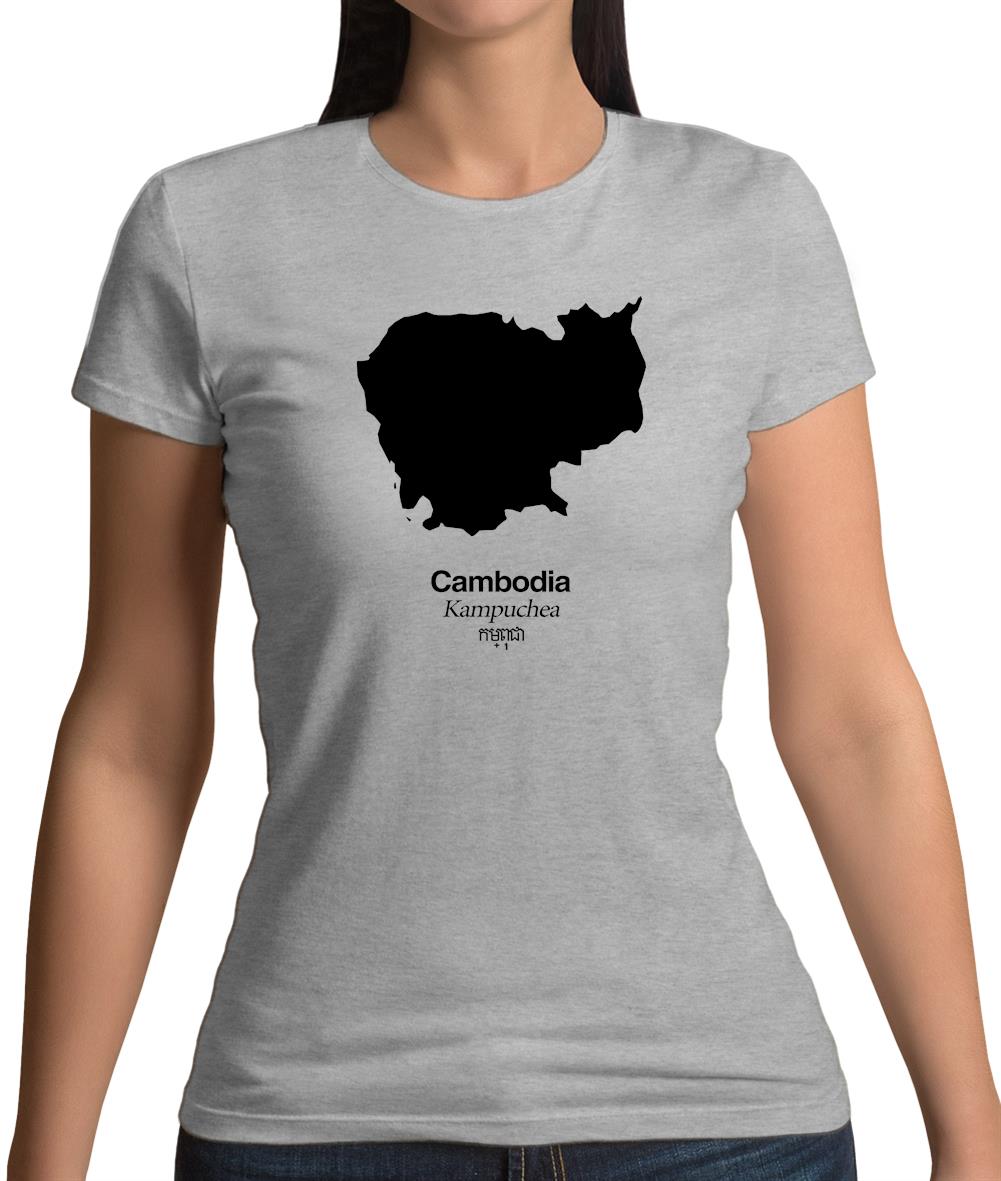 Cambodia Silhouette Womens T-Shirt