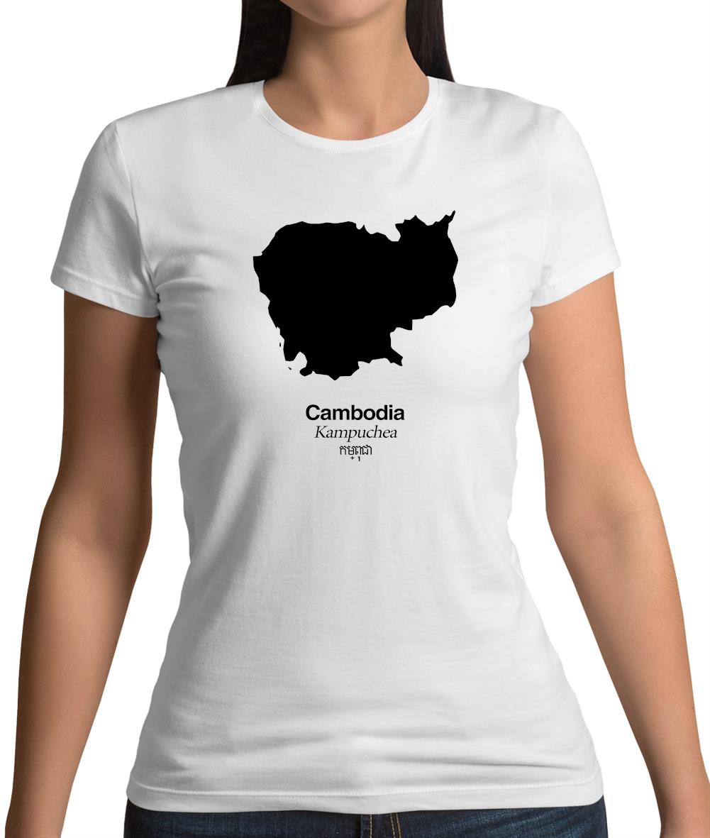Cambodia Silhouette Womens T-Shirt