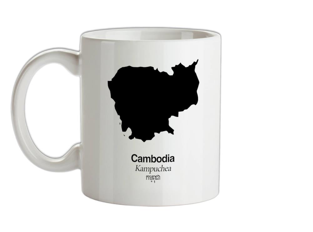 Cambodia Silhouette Ceramic Mug