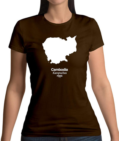 Cambodia Silhouette Womens T-Shirt