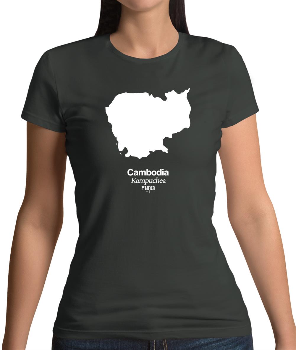 Cambodia Silhouette Womens T-Shirt