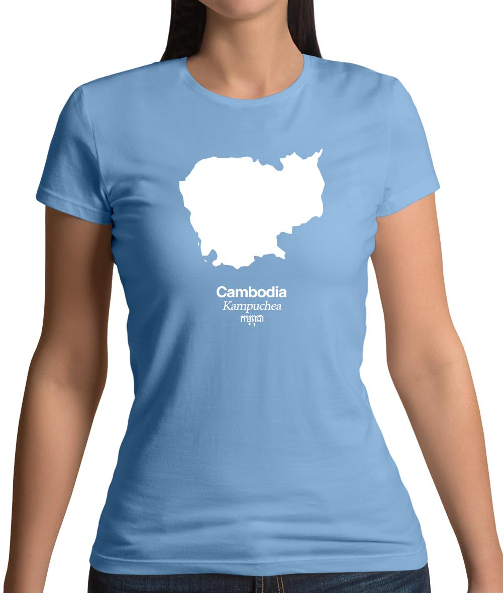 Cambodia Silhouette Womens T-Shirt