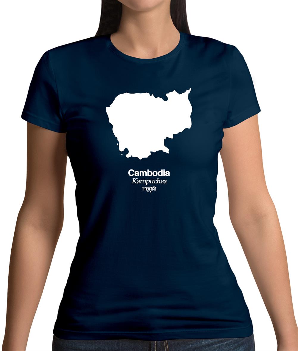 Cambodia Silhouette Womens T-Shirt