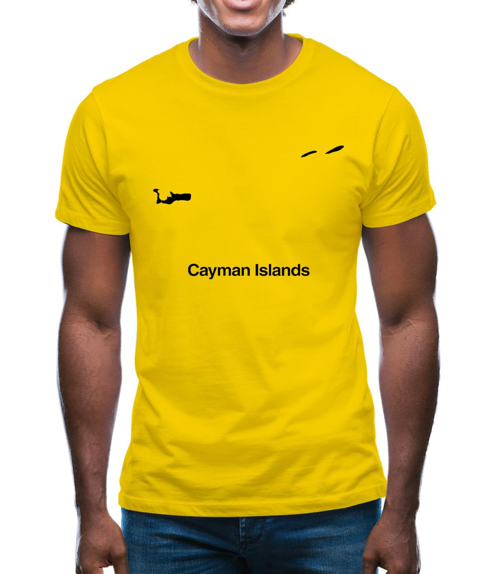 Cayman Islands Silhouette Mens T-Shirt