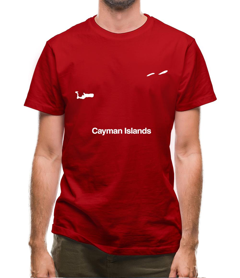 Cayman Islands Silhouette Mens T-Shirt