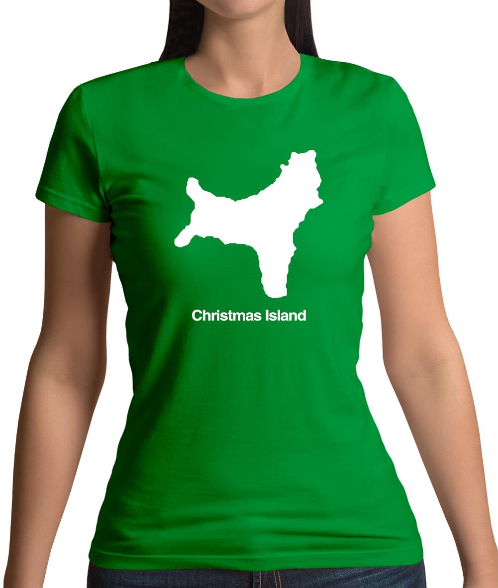 Christmas Island Silhouette Womens T-Shirt