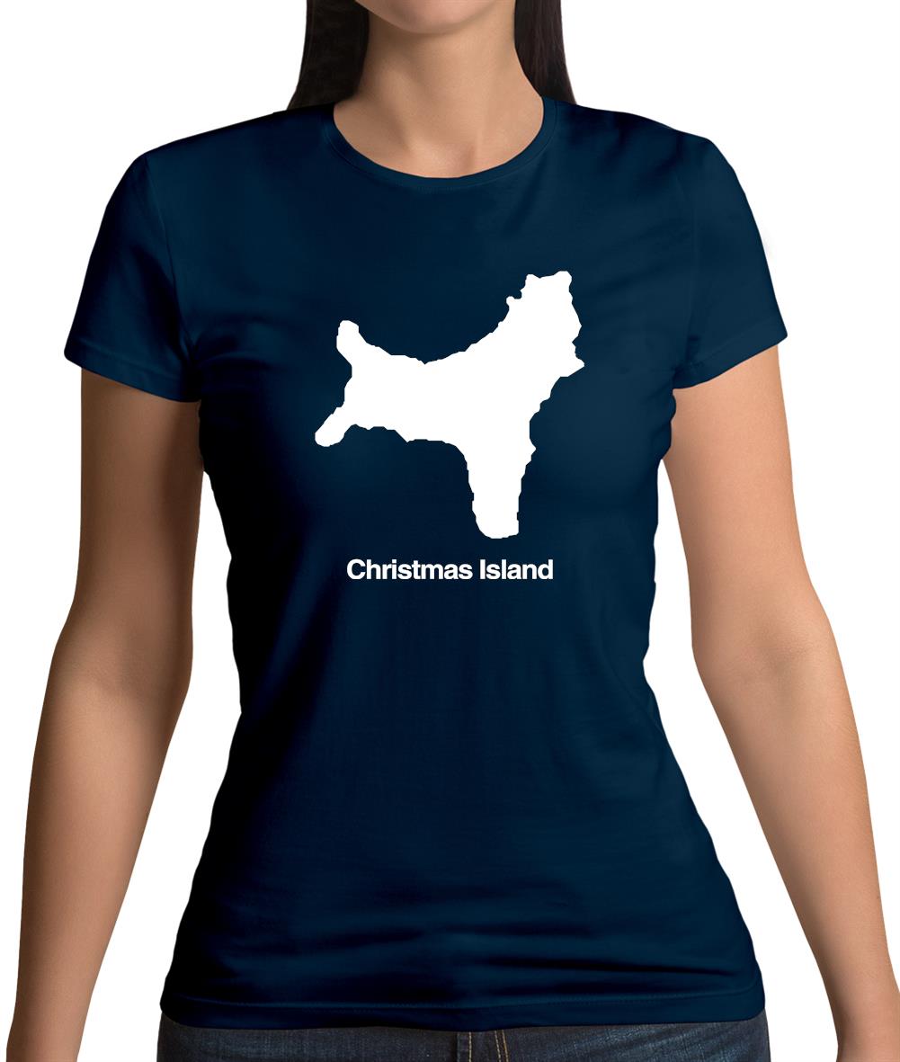 Christmas Island Silhouette Womens T-Shirt
