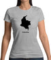 Colombia Silhouette Womens T-Shirt