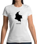 Colombia Silhouette Womens T-Shirt
