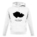 Czech Republic Silhouette unisex hoodie
