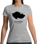 Czech Republic Silhouette Womens T-Shirt