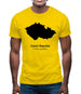 Czech Republic Silhouette Mens T-Shirt