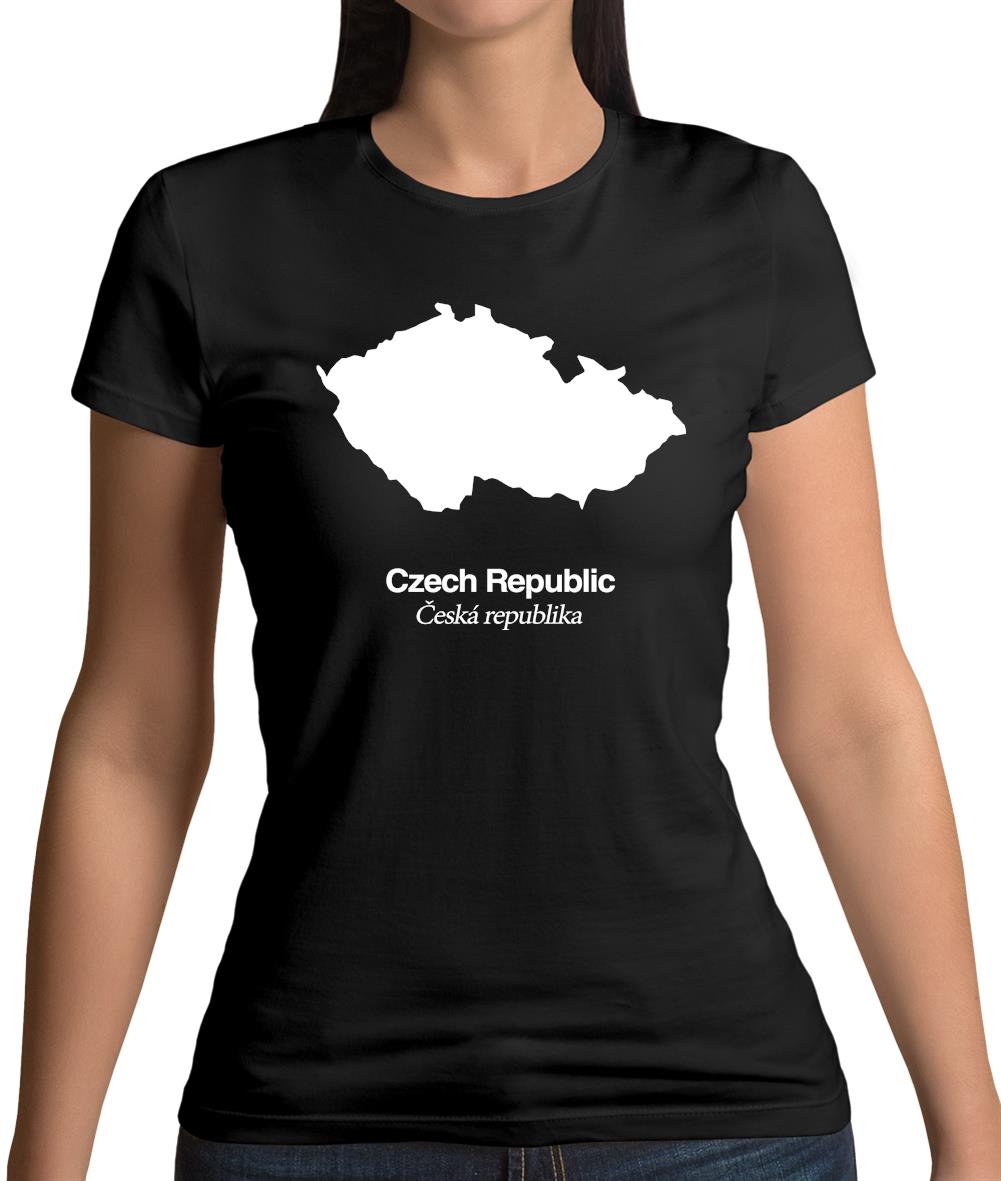 Czech Republic Silhouette Womens T-Shirt