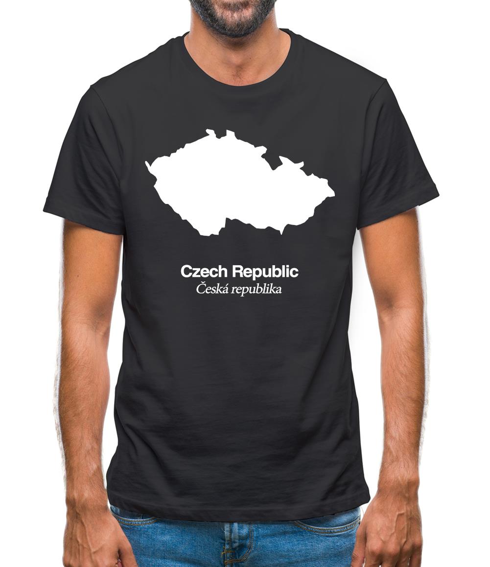 Czech Republic Silhouette Mens T-Shirt