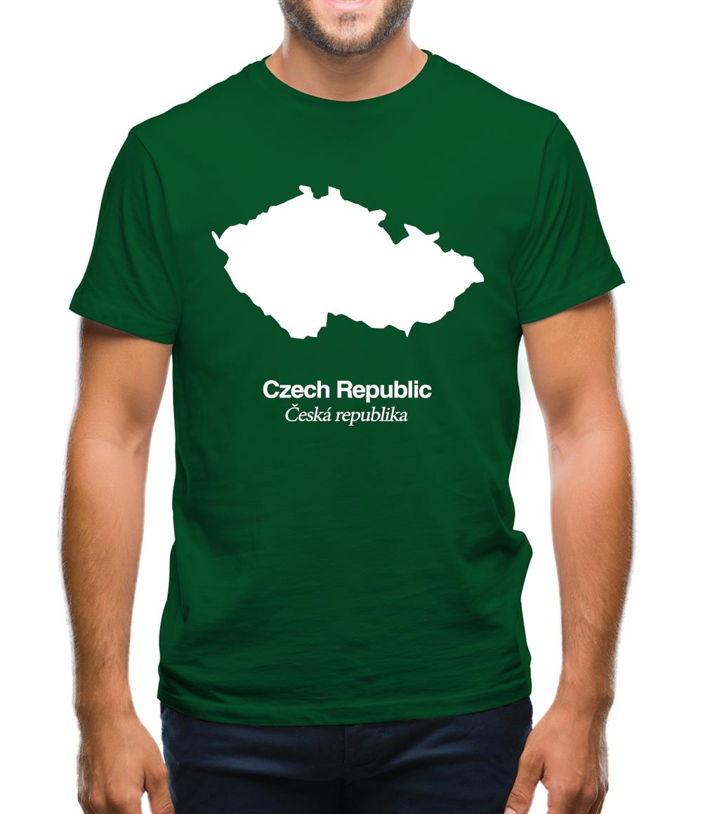 Czech Republic Silhouette Mens T-Shirt