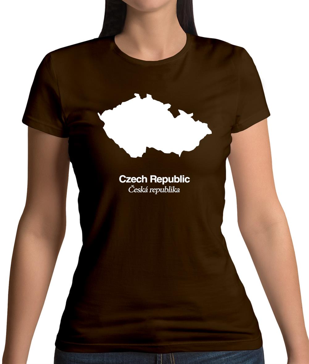 Czech Republic Silhouette Womens T-Shirt