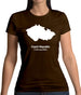 Czech Republic Silhouette Womens T-Shirt