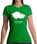 Czech Republic Silhouette Womens T-Shirt