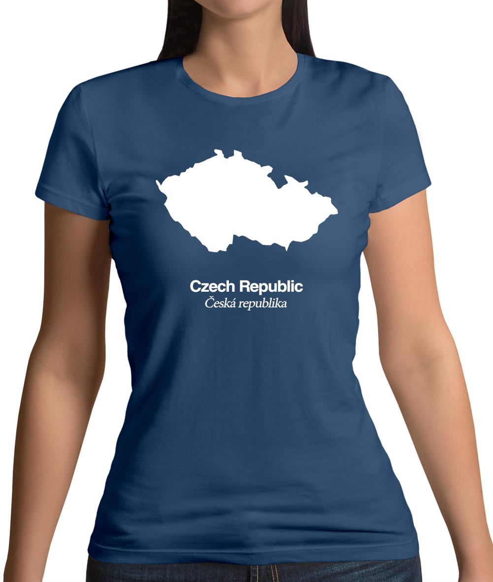 Czech Republic Silhouette Womens T-Shirt