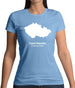 Czech Republic Silhouette Womens T-Shirt