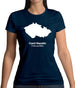 Czech Republic Silhouette Womens T-Shirt