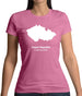 Czech Republic Silhouette Womens T-Shirt