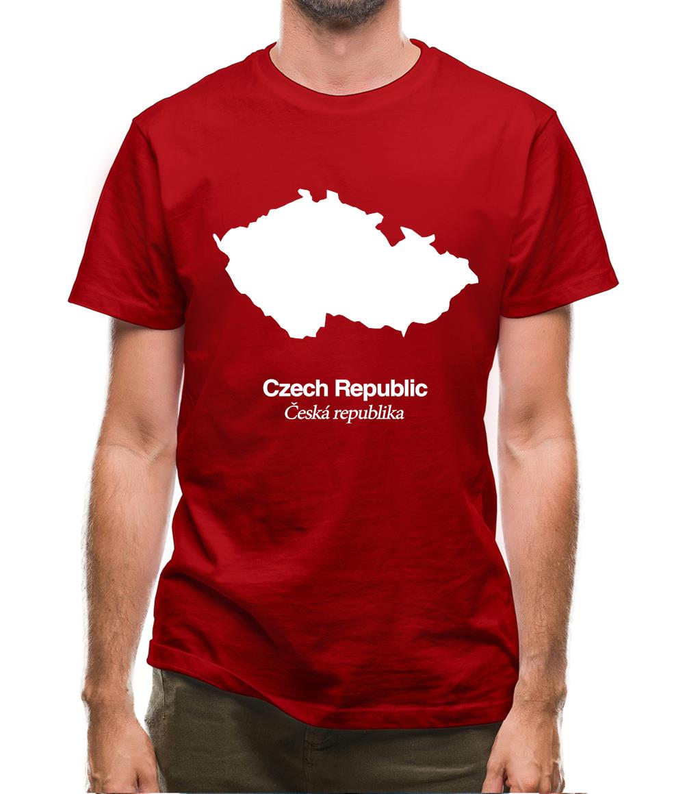 Czech Republic Silhouette Mens T-Shirt