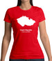Czech Republic Silhouette Womens T-Shirt